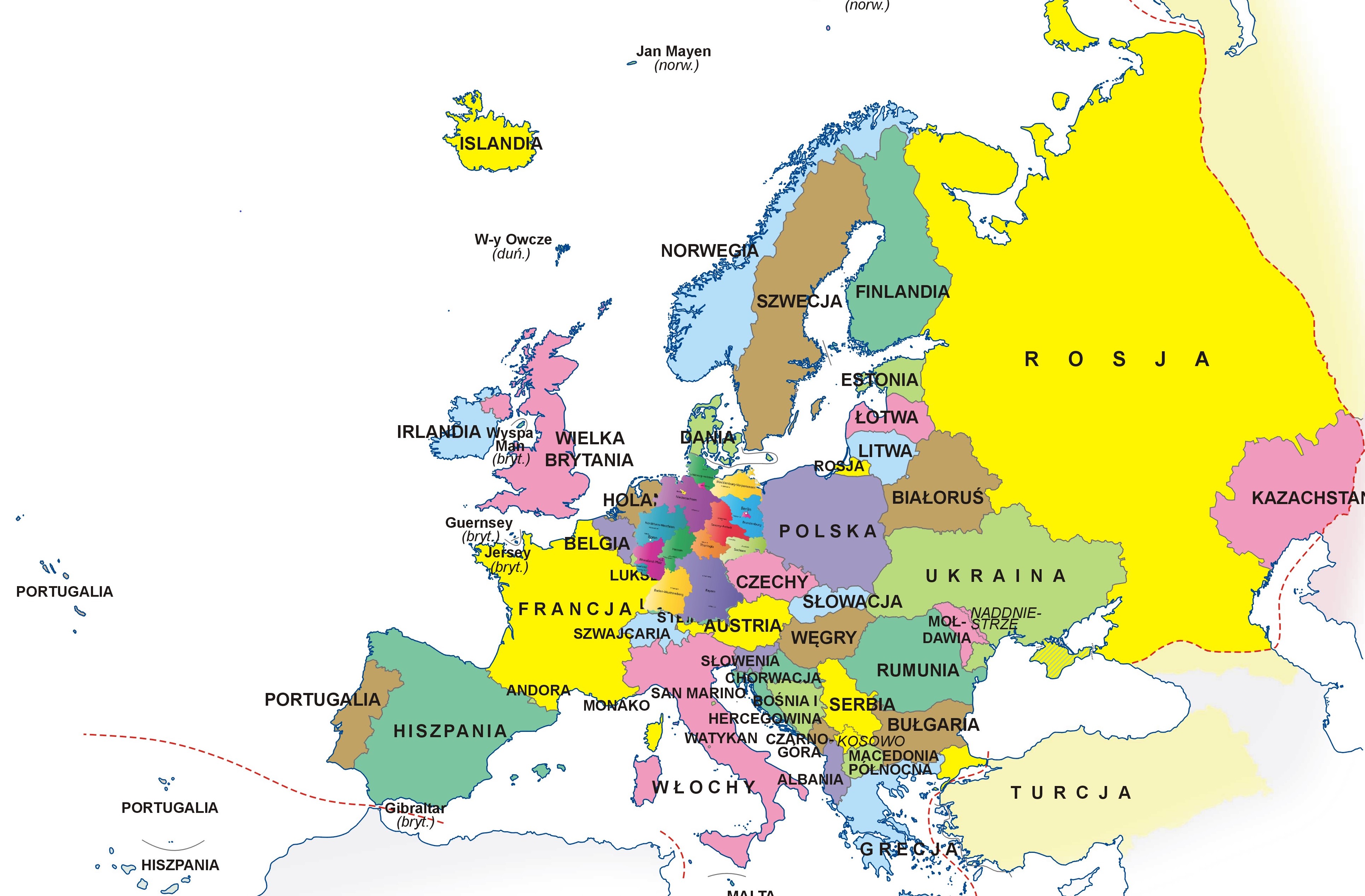 Europa Panstwa I Stolice Pdf Mapa Europy - Serwis komputerowy Warszawa